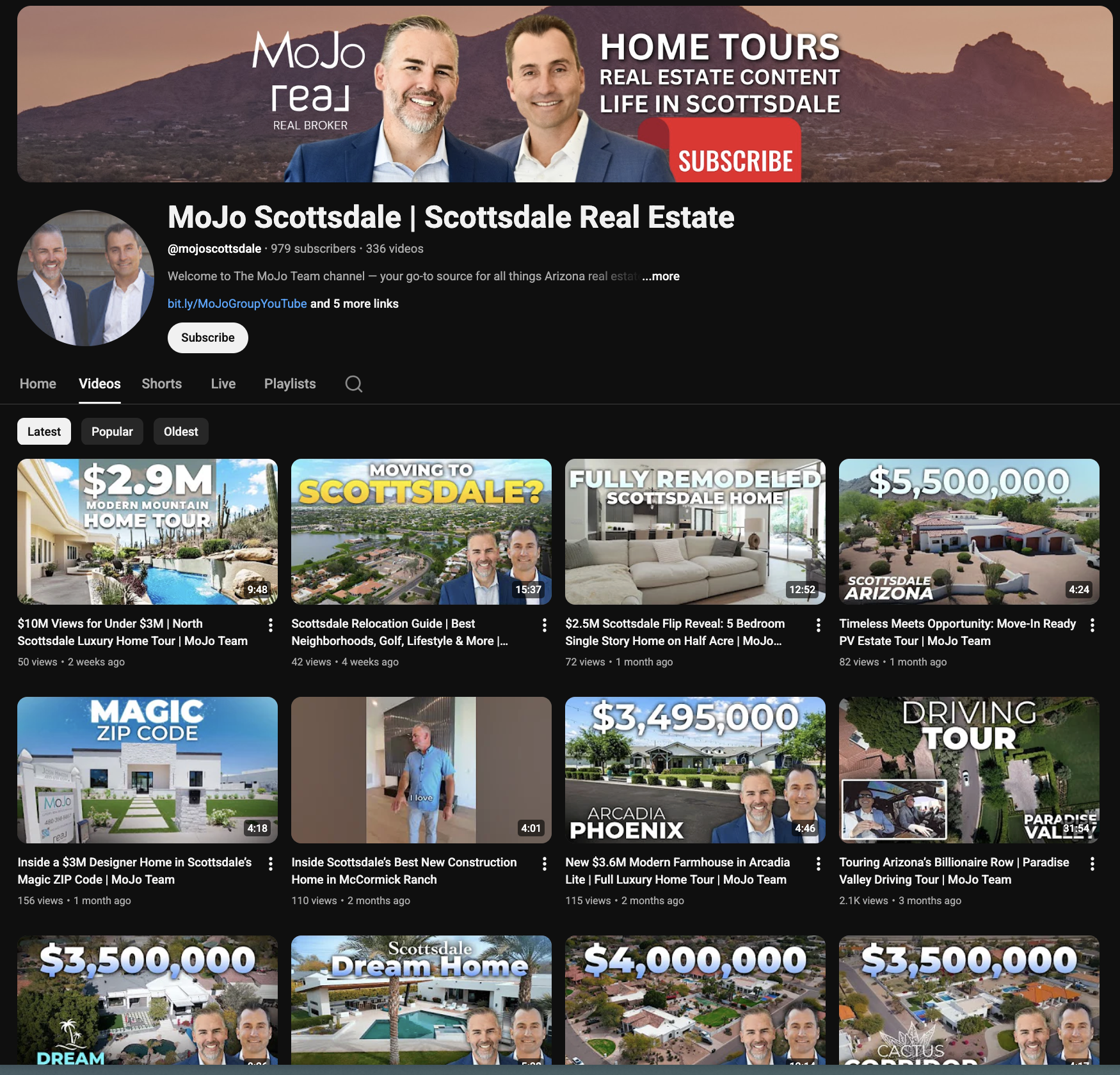 Mojo Scottsdale YouTube Channel